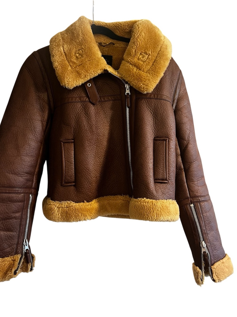 Urban Outfitters Tan Shearling Jacket
